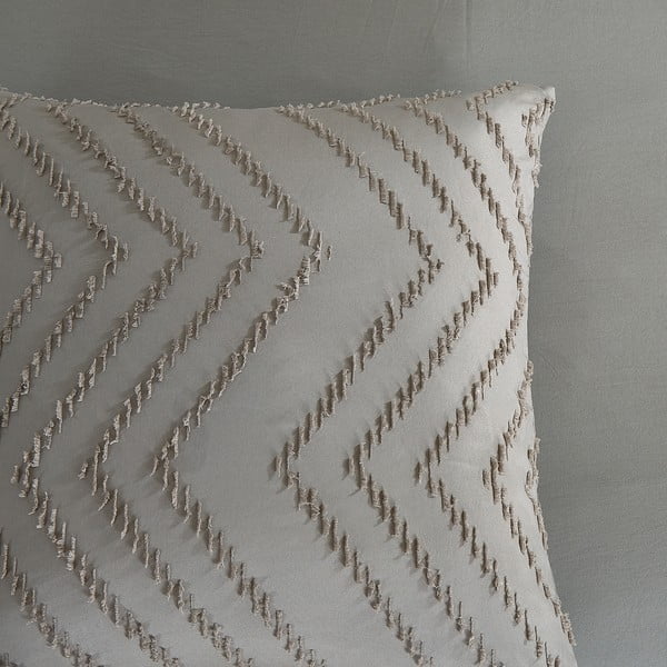 Iš mikropluošto viengulė/itin ilga patalynė pilkos spalvos/rudos spalvos 140x220 cm Pure Zigzag – Good Morning-image-2