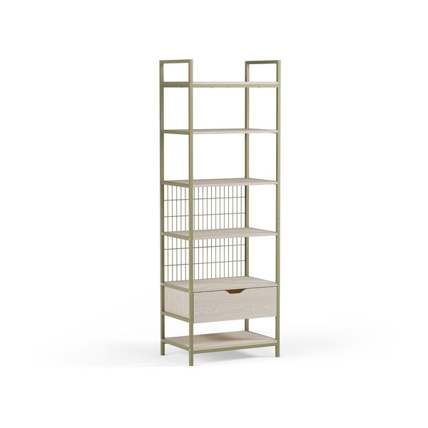 Žalios spalvos iš plieno knygų spinta  60x179,5x40 cm Amara – Marckeric