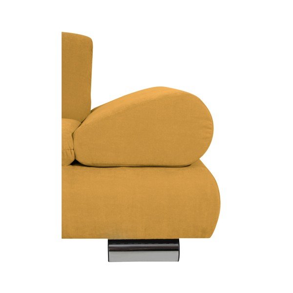 Geltonos spalvos kampinė sofa su reguliuojamu porankiu "Max Winzer Palm Bay", kairysis kampas-image-1