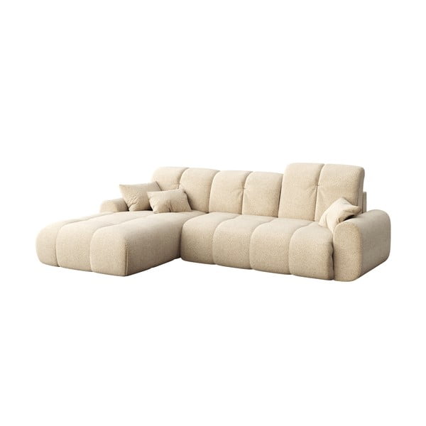 Smėlio spalvos kampinė sofa-lova Devichy Tous, kairysis kampas-image-2