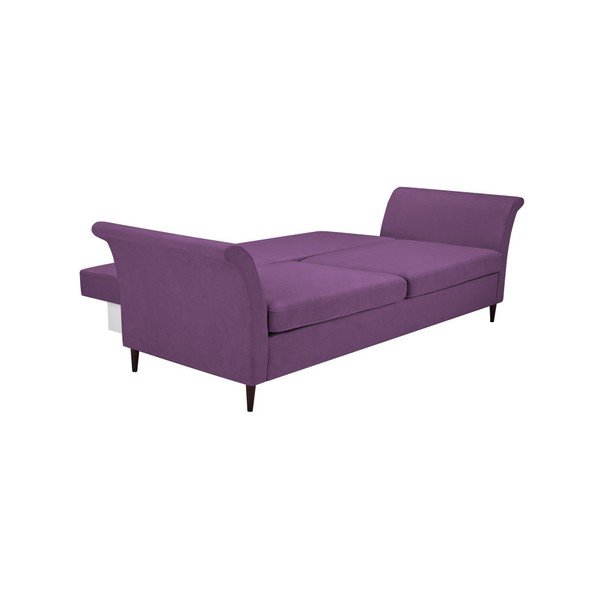 Violetinės spalvos 3 vietų sofa-lova su daiktadėže Mazzini Sofas Peony-image-4