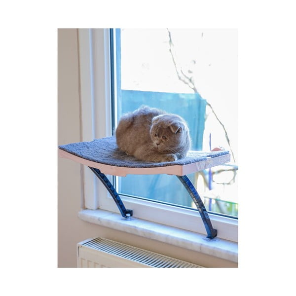 Rožinis katės gultas montuojamas ant lango 47x32 cm - Lydia&Co