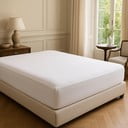 Baltos spalvos iš ranforce medvilnės paklodė su guma 200x140 cm Ranforce – Mila Home Luxury