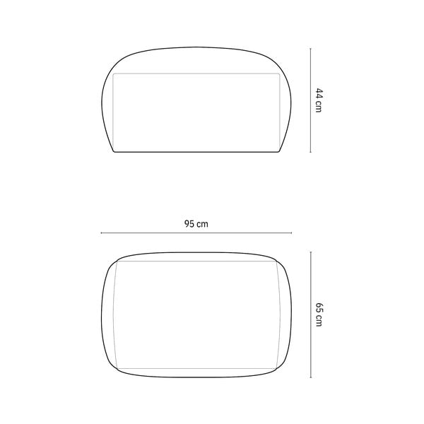 Pilkos spalvos iš velveto modulinė taburetė Martina – Micadoni -image-4