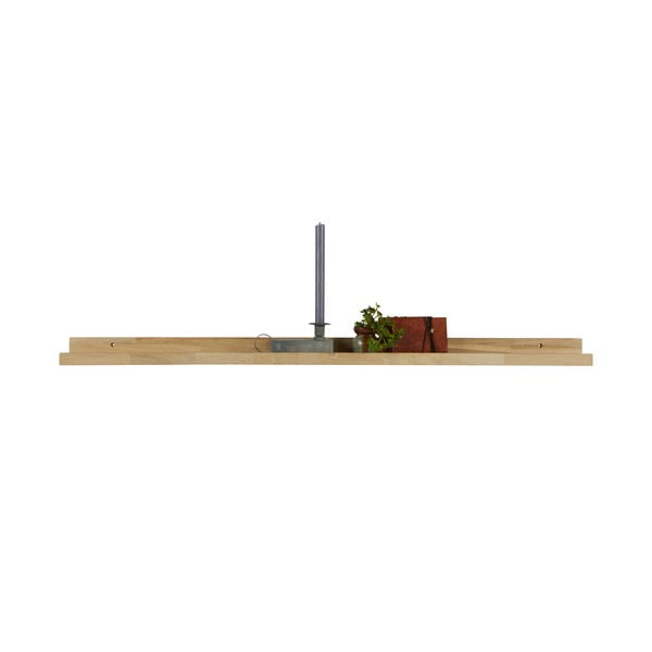 Iš ąžuolo masyvo sieninė lentyna natūralios spalvos paveikslėliams 120 cm Studio – WOOOD-image-2