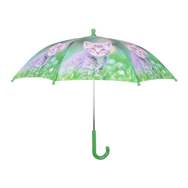 Žalias skėtis su kačiuko spauda Esschert Design Animals