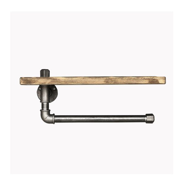 Medinė lentyna su laikikliu Raffio Pipe-image-3