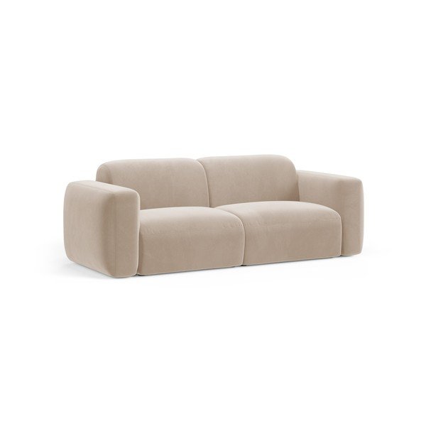 Smėlio spalvos iš velveto sofa 220 cm Strino – Cosmopolitan Design-image-1