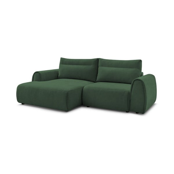 Kampinė sofa tamsiai žalios spalvos Aden – Bobochic Paris-image-3