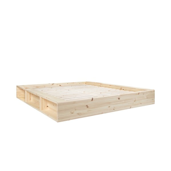 Dvigulė lova iš medienos masyvo su daiktadėže Karup Design Ziggy, 160 x 200 cm