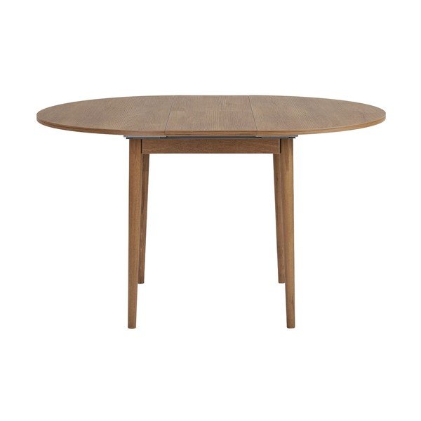 Apvalios formos prailginamas valgomojo stalas su papildomu stalviršiu iš ąžuolo ø 100 cm Viona – Kalune Design-image-4