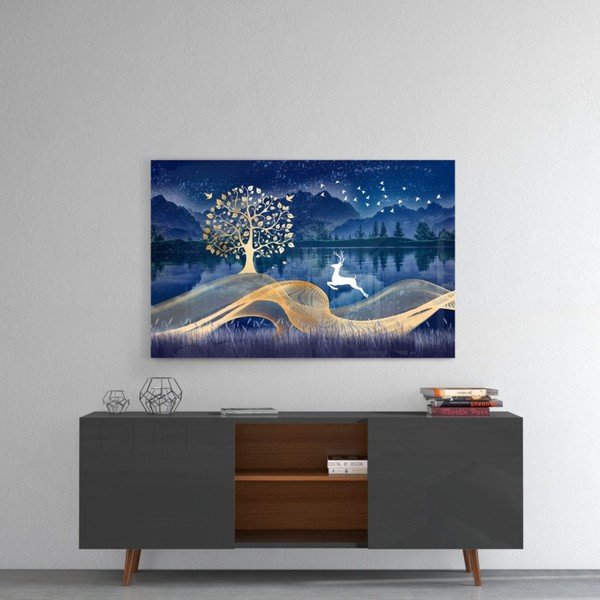 Paveikslas ant stiklo Insigne Magic Deer, 72 x 46 cm-image-1