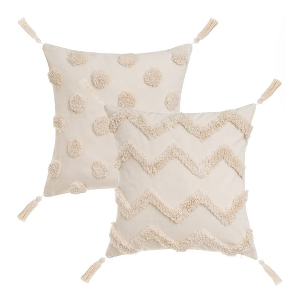 Dekoratyvinės pagalvėlės 2 vnt. 45x45 cm Natural – Casa Selección