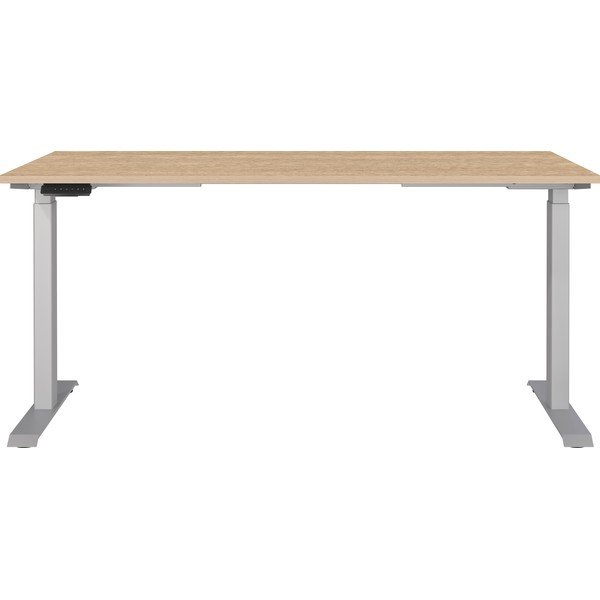 Elektra reguliuojamas aukštis reguliuojamas darbo stalas su ąžuolo dekoro stalviršiu 80x160 cm Jet – Germania-image-1