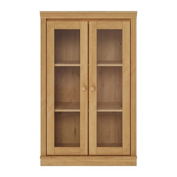 Šviesios natūralios spalvos iš pušies masyvo vitrina 74x118x35 cm Anita – Støraa