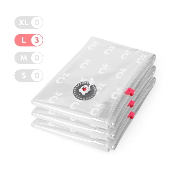 Vakuuminiai drabužių krepšiai 3 vnt. Premium Valve L – Compactor-image-2