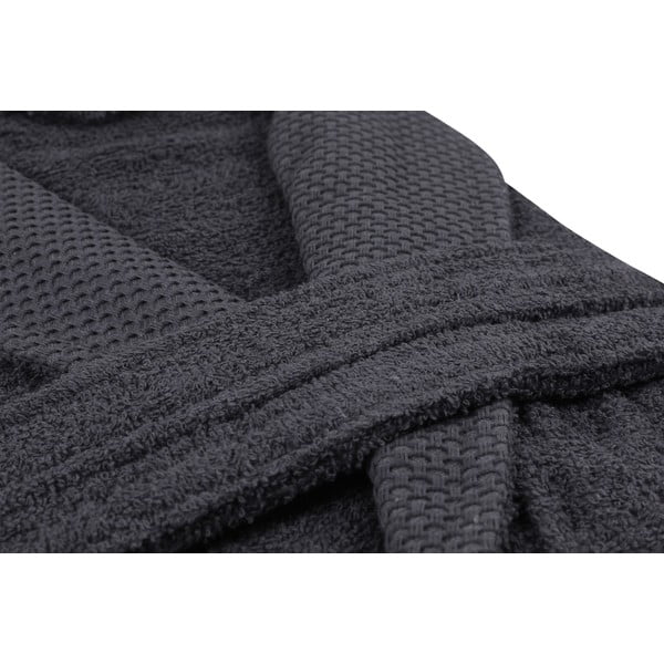 Chalatas antracito spalvos iš medvilnės XL Cappa – Foutastic-image-1