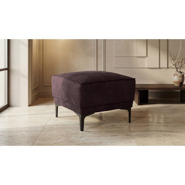 Iš dirbtinės odos pufas rudos spalvos Copenhagen – Scandic-image-1