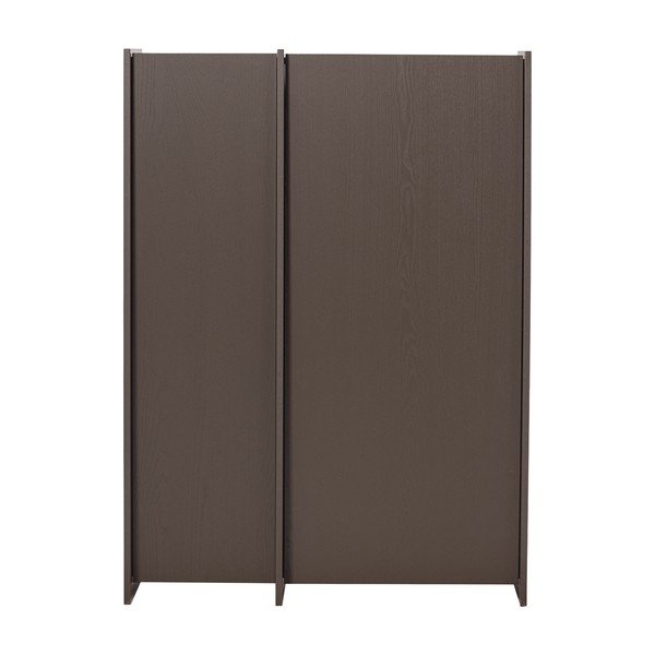 Tamsiai rudos spalvos spintelė iš uosio 102x140x44 cm Brock – WOOOD-image-2