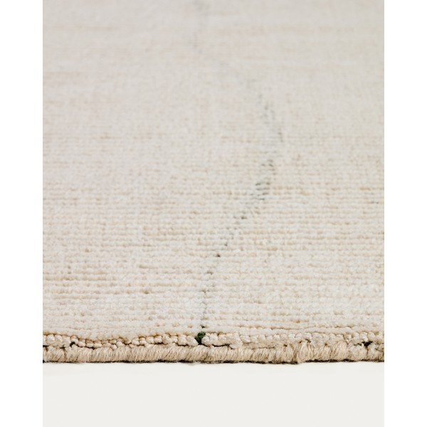 Rankų darbo kreminės spalvos kilimas 200x300 cm Lisdan – Kave Home-image-1