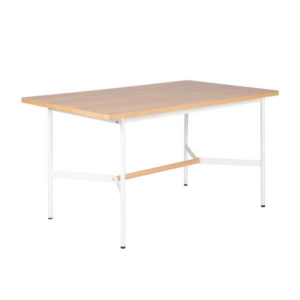 Baltas valgomojo stalas sømcasa Asis, 100 x 80 cm-image-2