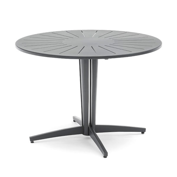 Sodo valgomojo stalas iš aliuminio apvalios formos ø 110 cm Fleole – Ezeis