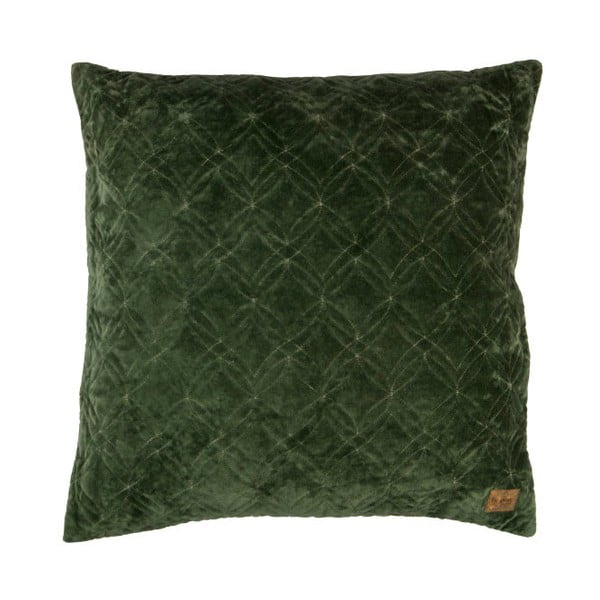 Velvetinė žalia medvilninė pagalvė BePureHome Cherish, 50 x 50 cm