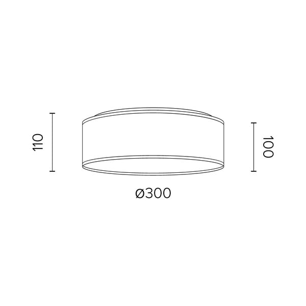 Natūralaus riešutmedžio lubinis šviestuvas Sotto Luce TSURI M, ⌀ 30 cm-image-2