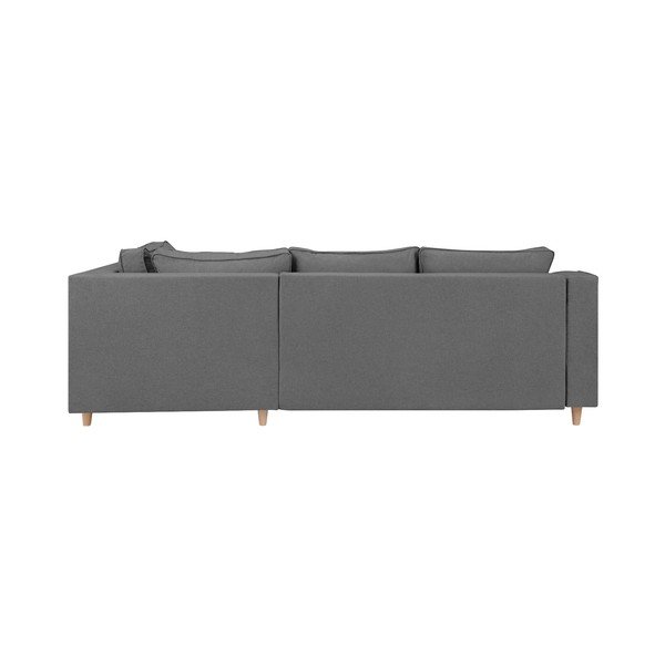 "Mazzini Sofas Jonquille" keturių vietų sofa-lova, pilka, dešinysis kampas-image-3
