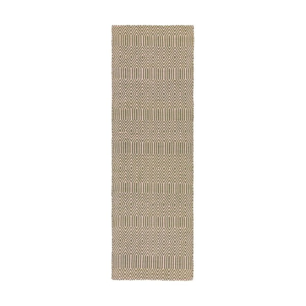 Iš vilnos pailgos formos kilimas šviesiai rudos spalvos 66x200 cm Sloan – Asiatic Carpets