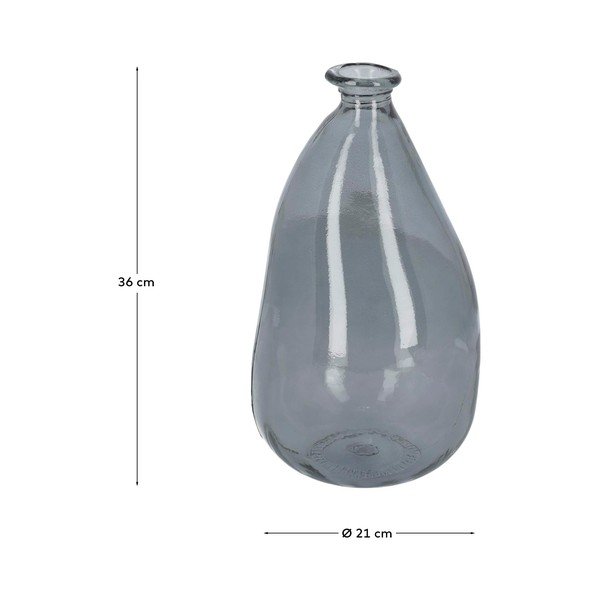 Mėlynos spalvos iš perdirbto stiklo vaza (aukštis 36 cm) Brenna – Kave Home-image-3