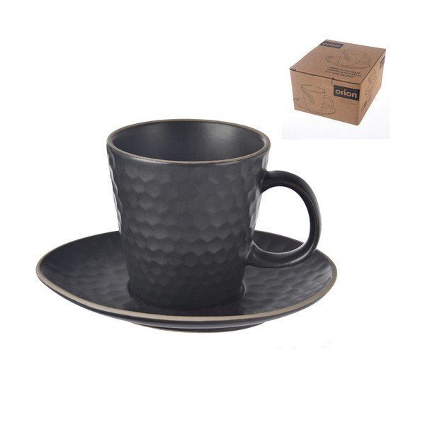 Juodos spalvos iš keramikos puodelis kapučino 250 ml Tea Time – Orion-image-3