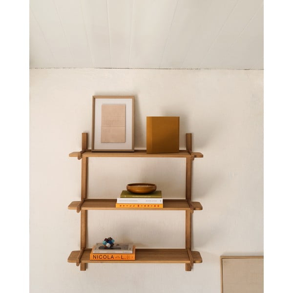 Iš ąžuolo masyvo modulinė lentyna natūralios spalvos 90x98 cm Sitra – Kave Home-image-1