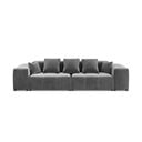 Pilka aksominė sofa 320 cm Rome Velvet - Cosmopolitan Design