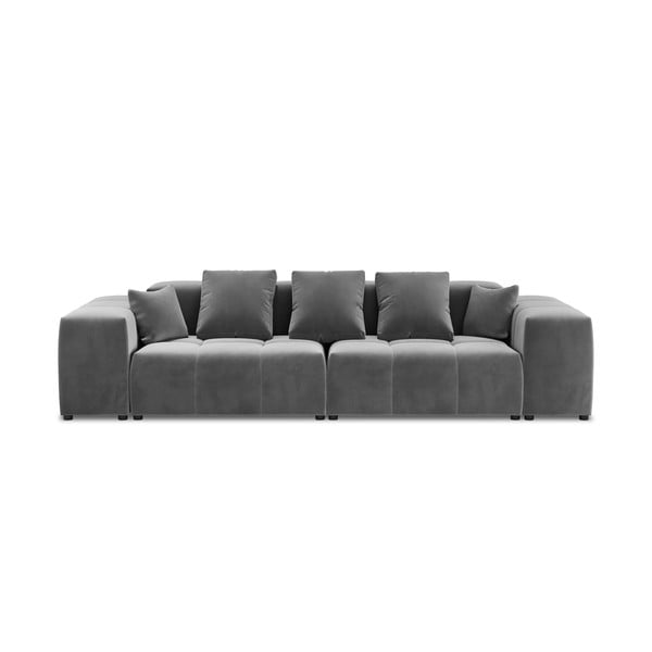 Pilka aksominė sofa 320 cm Rome Velvet - Cosmopolitan Design