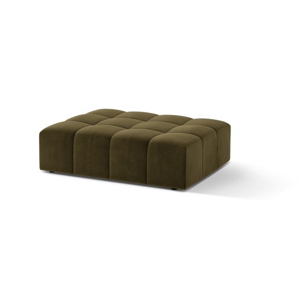 Khaki spalvos taburetė iš velveto Chicago – Cosmopolitan Design-image-1
