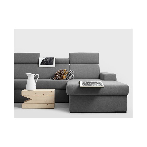 Pilka kampinė sofa Custom Form Atlantida, kampas kairėje-image-4