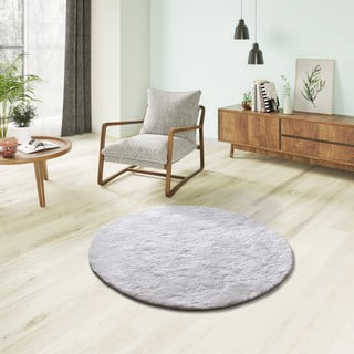 Apvalios formos kilimas baltos spalvos ø 120 cm Roma Liso – Universal