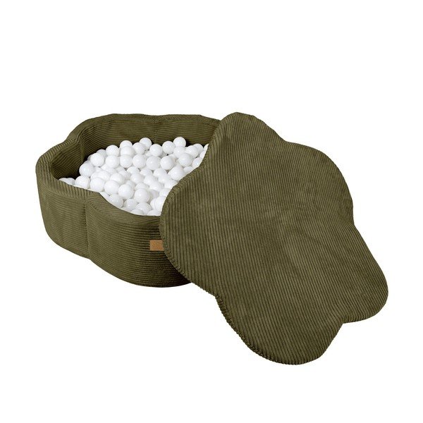 Khaki spalvos iš velveto pripučiamų kamuoliukų baseinas ø 90 cm aukštis 30 cm – Meowbaby