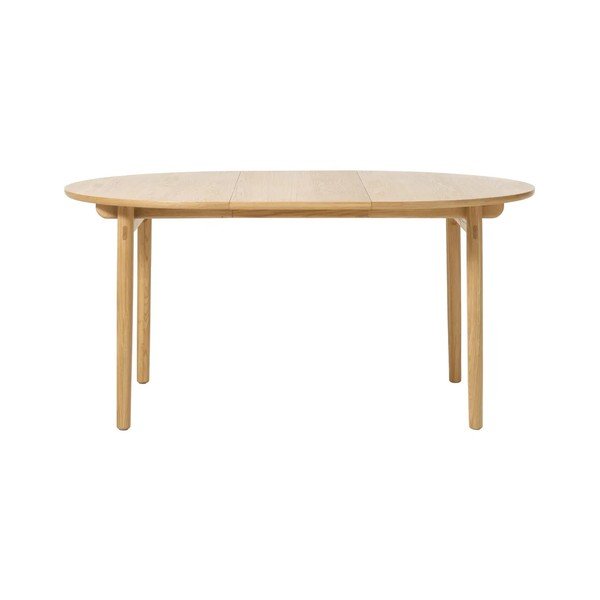 Ąžuolinis apvalus sulankstomas valgomojo stalas ø 120 cm Carno - Unique Furniture-image-2