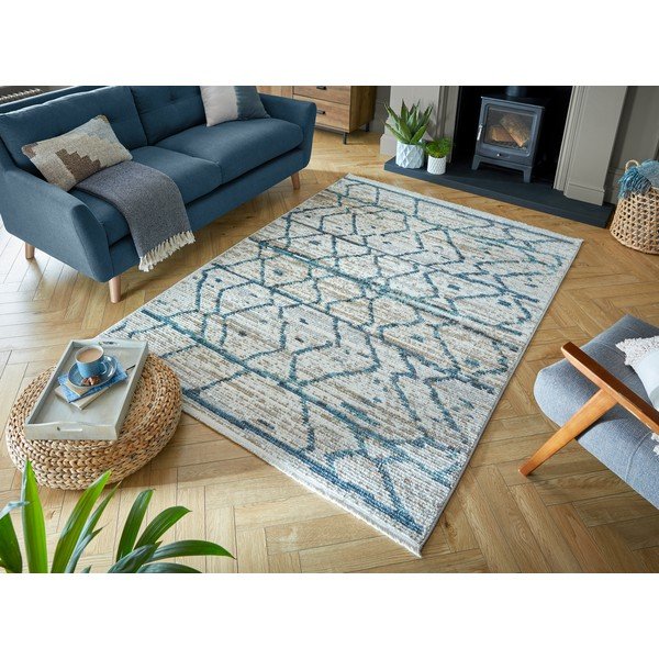 Smėlio ir mėlynos spalvos kilimas Flair Rugs Neruda, 160 x 214 cm-image-4