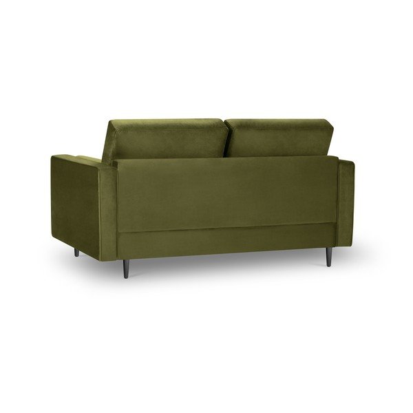 Alyvuogių žalios spalvos aksominė sofa Milo Casa Santo, 174 cm-image-3