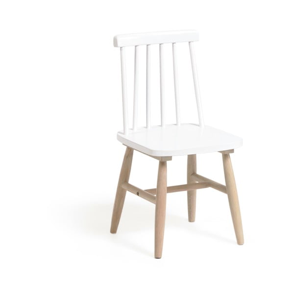 Balta vaikiška kėdutė iš bukmedžio medienos Kave Home Kristie