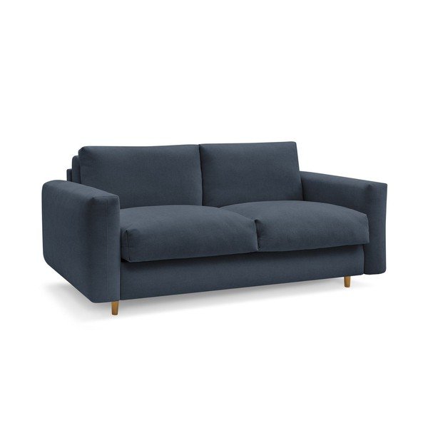 Tamsiai mėlynos spalvos sofa miegojimui/sulankstoma 220 cm Cocoone – Bobochic Paris-image-2
