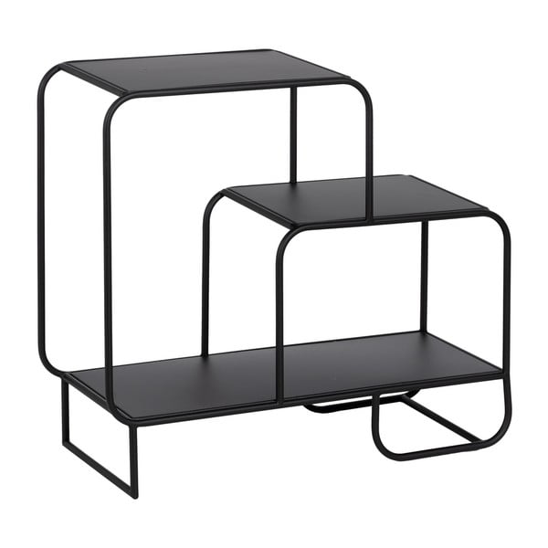 Iš metalo pastatoma lentyna juodos spalvos 72x68 cm Sleco – Ixia