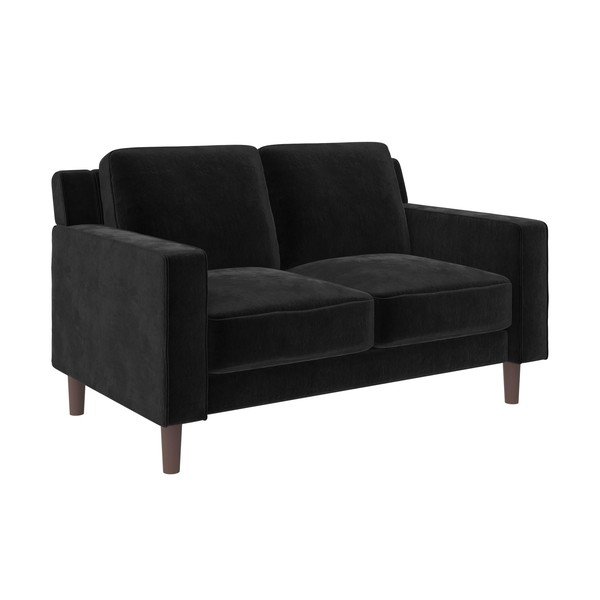 Iš velveto sofa juodos spalvos 83 cm Brynn – Støraa-image-2
