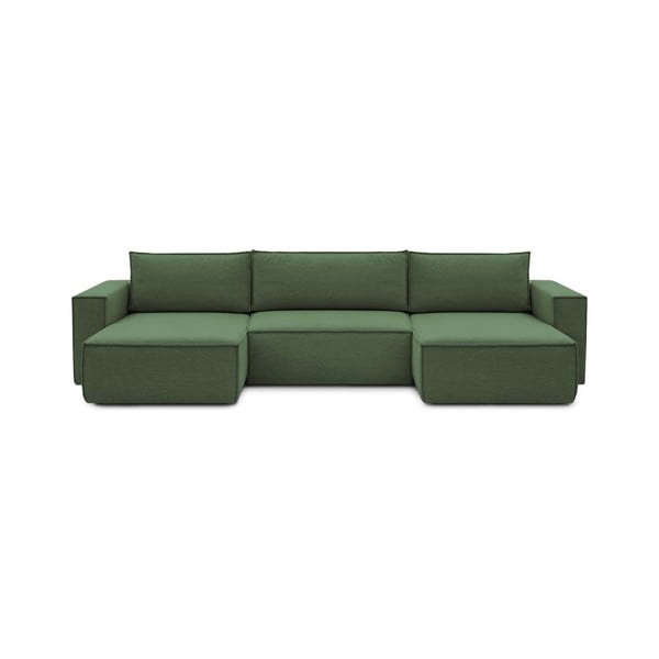 Kampinė sofa žalios spalvos („U“ formos) Nihad – Bobochic Paris