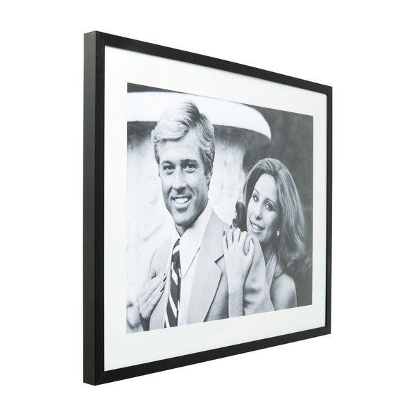 Juodai baltas glazūruotas paveikslas "Kare Design Lovers", 100 x 80 cm-image-2