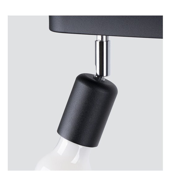 Juodos spalvos iš metalo lubinis šviestuvas ø 6 cm Brando – Sollux-image-3