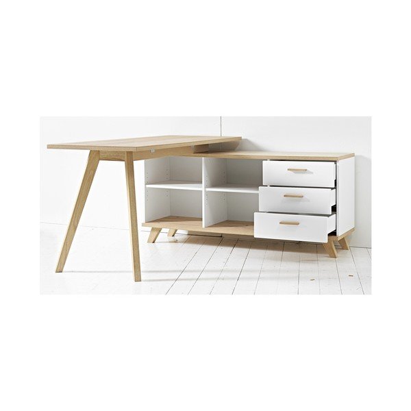 Darbo stalas su balta spintele Germania Oslo-image-1